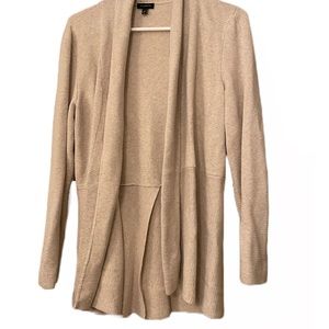 3 for $24 Talbots Medium Beige Open Front Sweater